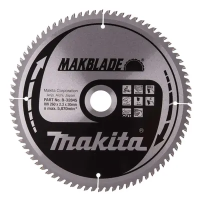 Makita Příslušenství - Pilový kotouč na dřevo 260x30 mm, 80 zubů B-32845