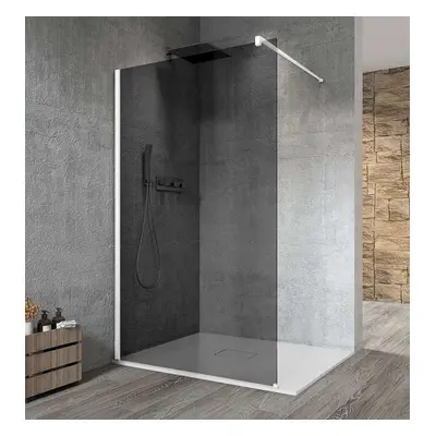 Gelco Vario - Sprchová stěna Walk-In, 130 cm, Coated Glass, bílá/kouřové sklo GX1313GX1015