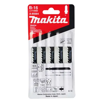 Makita Příslušenství - Sada pilových plátků 6 TPI, délka 105 mm, 5 ks A-85684