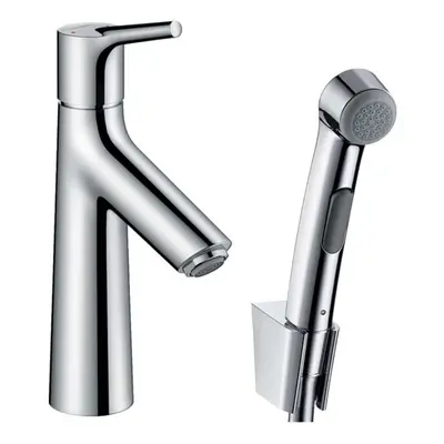 Hansgrohe Talis S - Umyvadlová baterie s výpustí Push-Open a ruční sprchou Bidette, chrom 722900