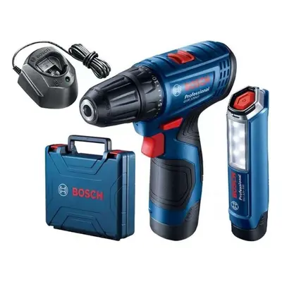 Bosch Nářadí - 12V AKU vrtací šroubovák, 2x aku 2,0 Ah Li-Ion, nabíječka, svítilna 06019G8004