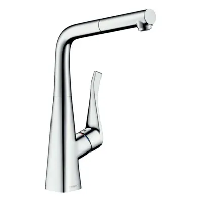 Hansgrohe M71 - Dřezová baterie Metris s výsuvnou koncovkou, EcoSmart, chrom 14781000