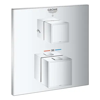 Grohe Grohtherm Cube - Termostatická baterie pod omítku pro 2 spotřebiče, chrom 24154000