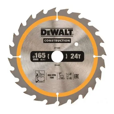 DeWALT Příslušenství - Pilový kotouč 165x20 mm, 24 zubů DT1949