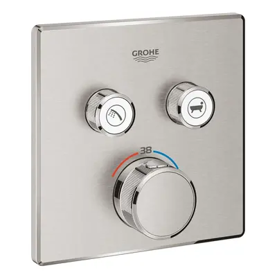 Grohe Grohtherm SmartControl - Termostatická baterie pod omítku se 2 ventily, supersteel 29124DC