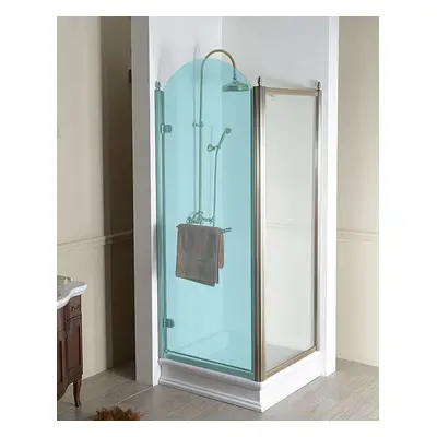 Gelco Antique - Sprchová stěna 100 cm, Coated Glass, bronz/čiré sklo GQ5610C