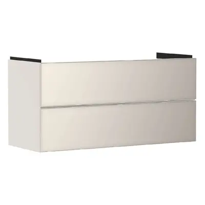 Hansgrohe Xevolos E - Umyvadlová skříňka 118x58x48 cm, 2 zásuvky, matná béžová/metalická béžová 