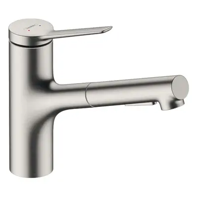 Hansgrohe Zesis M33 - Dřezová baterie s výsuvnou sprškou, sBox, vzhled nerezu 74821800