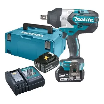 Makita Nářadí - 18V AKU rázový utahovák, 2x aku 5,0 Ah LXT, nabíječka DTW1001RTJ