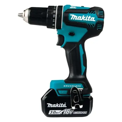 Makita Nářadí - 18V AKU vrtací šroubovák s příklepem, 3x aku 3,0 Ah, nabíječka DHP485RF3J