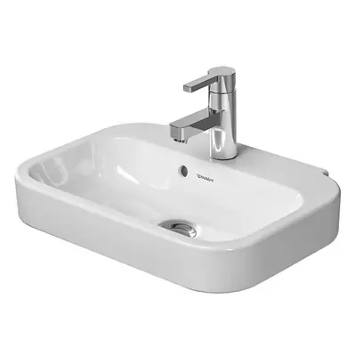 Duravit Happy D.2 - Umývátko 50x36 cm, s přepadem, s otvorem pro baterii, s WonderGliss, bílá 07