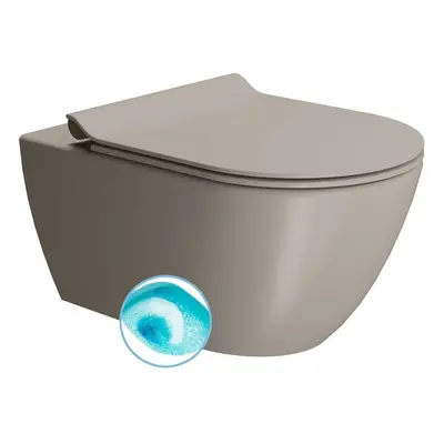 Sapho GSI Color Elements - WC závěsné Pura, splachování Swirlflush, tortora dual-mat 881505