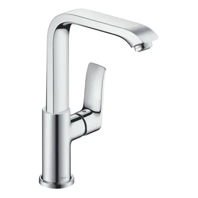 Hansgrohe Metris New - Umyvadlová baterie s otočným výtokem a výpustí, chrom 31087000