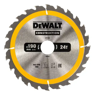 DeWALT Příslušenství - Pilový kotouč 190 x 30 mm, 24 zubů DT1944