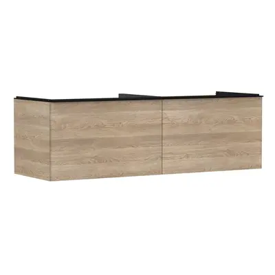 Hansgrohe Xelu Q - Umyvadlová skříňka, 50x156x55 cm, 2 zásuvky, přírodní dub/matná černá 5407267