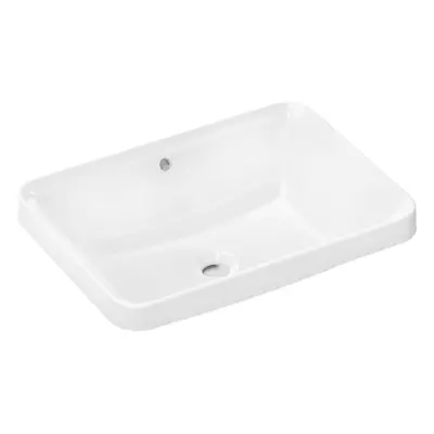 Hansgrohe Xuniva Q - Umyvadlo, 55x40 cm, s přepadem, bez otvoru pro baterii, SmartClean, bílá 61