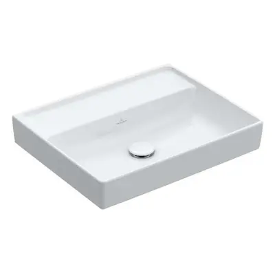 Villeroy & Boch Collaro - Umyvadlo 55x44 cm, bez přepadu, bez otvoru pro baterii, CeramicPlus, a