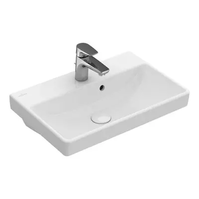 Villeroy & Boch Avento - Umyvadlo Compact 55x37 cm, s přepadem, 1 otvor pro baterii, alpská bílá