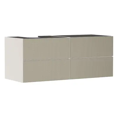 Hansgrohe Xevolos E - Umyvadlová skříňka 137x56x55 cm, 4 zásuvky, matná béžová/bronz 54237390