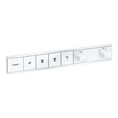 Hansgrohe RainSelect - Baterie pod omítku pro 4 spotřebiče, matná bílá 15382700