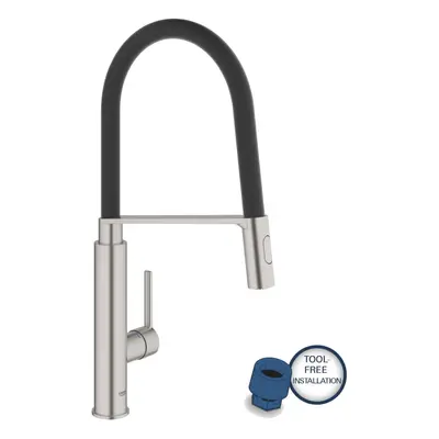 Grohe Feel - Dřezová baterie s flexibilním ramenem, supersteel 31489DC0