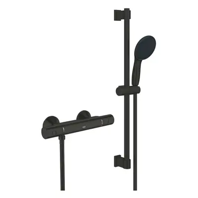 Grohe QuickFix Precision Start - Sprchový set s termostatem, matná černá 345972431