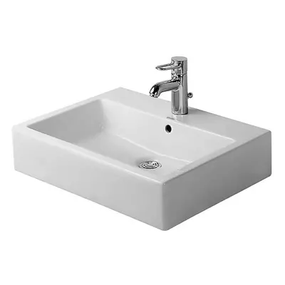 Duravit Vero - Umyvadlo 60x47 cm, s přepadem, s otvorem pro baterii, bílá 0454600000