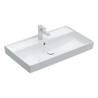 Villeroy & Boch Collaro - Umyvadlo nábytkové 80x47 cm, s přepadem, otvor pro baterii, alpská bíl