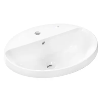 Hansgrohe Xuniva D - Umyvadlo, 55x45 cm, s přepadem, otvor pro baterii, SmartClean, bílá 6106045