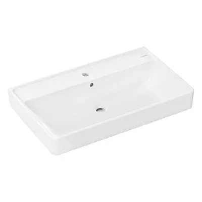 Hansgrohe Xanuia Q - Umyvadlo 80x48 cm, s přepadem, otvor pro baterii, SmartClean, bílá 61136450