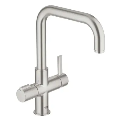 Grohe Red - Páková dřezová baterie Duo, supersteel 30097DC0