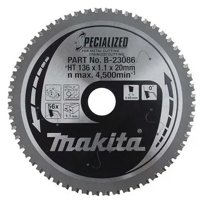 Makita Příslušenství - Pilový kotouč na kov, 185x30 mm, 56 zubů B-23363