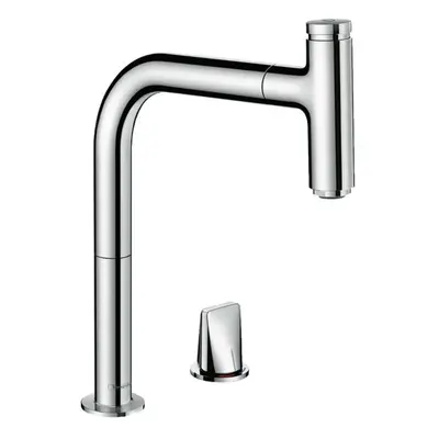 Hansgrohe M71 - Dřezová baterie M7119-H200 s výsuvnou sprškou, 2-otvorová instalace, sBOX, chrom