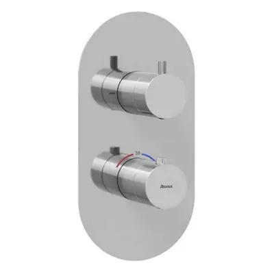 Ravak Espirit - Termostatická baterie pod omítku, pro 2 spotřebiče, chrom X070206