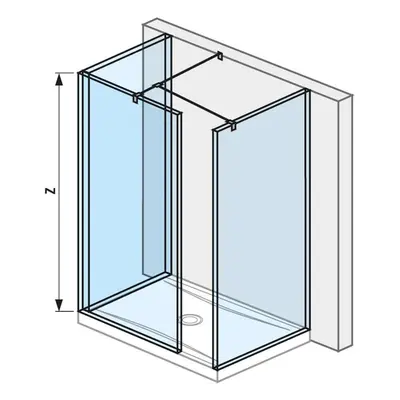 Jika Pure - Sprchová stěna Walk in L, 79x90 cm, s úpravou Jika Perla Glass H2694200026681