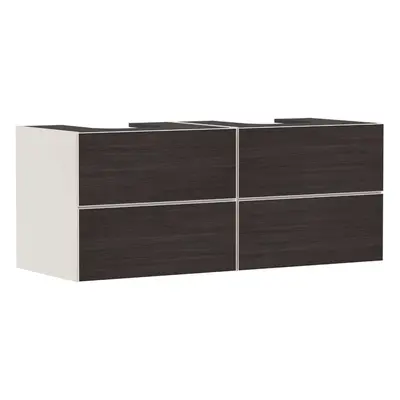 Hansgrohe Xevolos E - Umyvadlová skříňka 137x56x55 cm, 4 zásuvky, matná béžová/tmavý dub 5419773