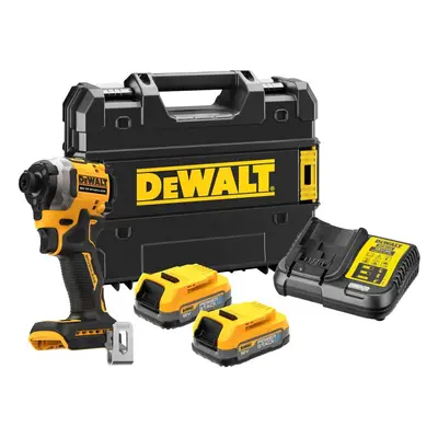 DeWALT Nářadí - 18V AKU rázový utahovák, 2x aku 1,7 Ah POWERSTACK, nabíječka DCF850E2T