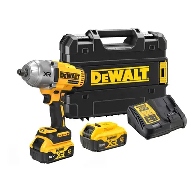 DeWALT Nářadí - 18V AKU rázový utahovák, 2x aku 5,0 Ah XR, nabíječka DCF900P2T