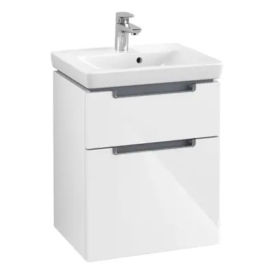 Villeroy & Boch Subway 2.0 - Umyvadlová skříňka, 49x59x38 cm, 2 zásuvky, Glossy White A90710DH