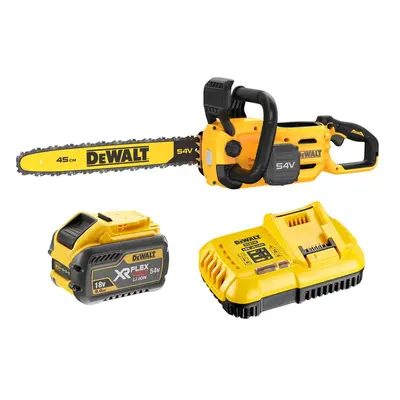 DeWALT Nářadí - 54V AKU řetězová pila 45 cm, 1x aku 9,0 Ah FLEXVOLT, nabíječka DCMCS574X1