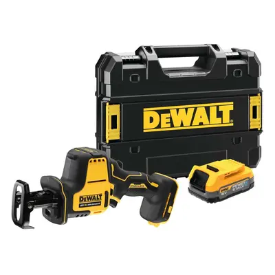 DeWALT Nářadí - 18V AKU kompaktní mečová pila, 1x aku 1,7 Ah POWERSTACK, nabíječka DCS369E1T