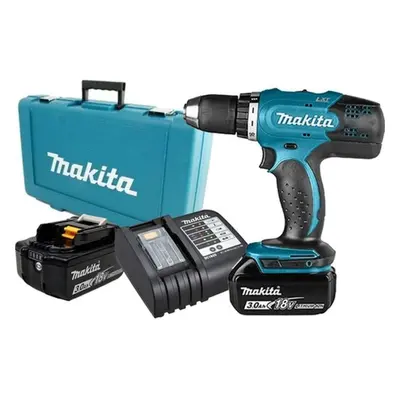 Makita Nářadí - 18V AKU vrtací šroubovák, 2x aku 3,0 Ah LXT, nabíječka DDF453SFE