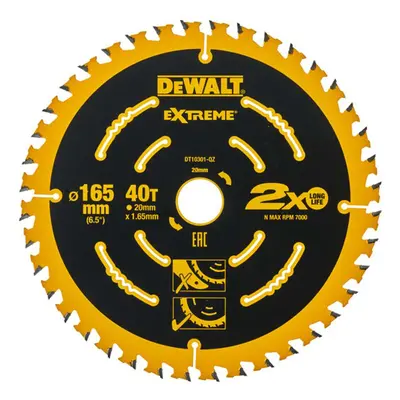 DeWALT Příslušenství - Pilový kotouč 165x20 mm, 40 zubů DT10301