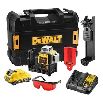 DeWALT Příslušenství - 10,8V AKU křížový laser, dosah 50 m, s příslušenstvím, 1x aku 2,0 Ah XR, 