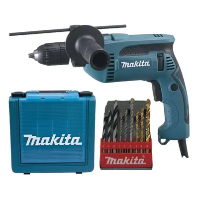 Makita Nářadí - Příklepová vrtačka 680 W, s příslušenstvím HP1641K1X