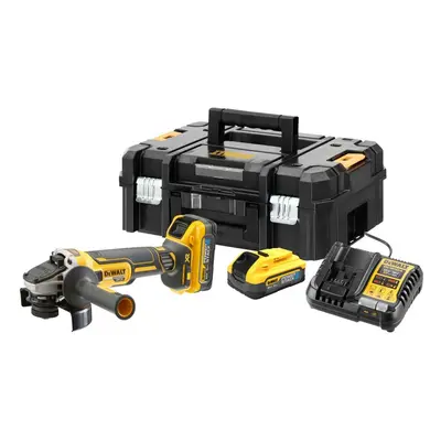 DeWALT Nářadí - 18V AKU úhlová bruska 125 mm, 2x aku 5,0 Ah POWERSTACK, nabíječka DCG409H2T