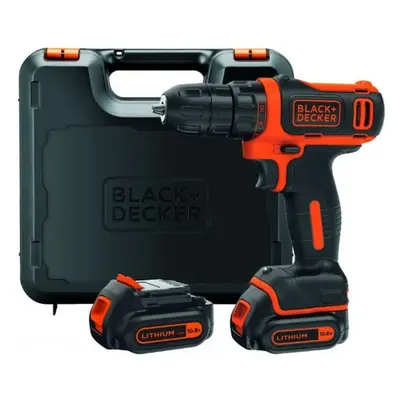 BLACK+DECKER Nářadí - 10,8V AKU vrtací šroubovák, 2x aku 1,5 Ah Li-Ion, nabíječka BDCDD12KB-QW