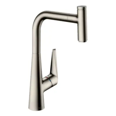 Hansgrohe Talis Select M51 - Dřezová baterie M5115-H300 s výsuvnou sprškou, sBOX, vzhled nerezu 