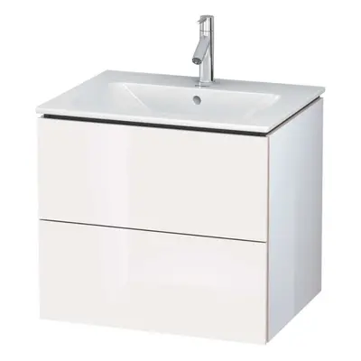 Duravit L-Cube - Umyvadlová skříňka 55x62x48 cm, 2 zásuvky, lesklá bílá LC624002222