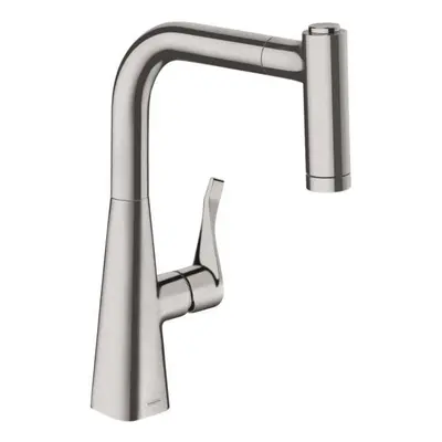 Hansgrohe M71 - Dřezová baterie M7116-H220 s výsuvnou sprškou, sBOX, vzhled nerezu 73800800